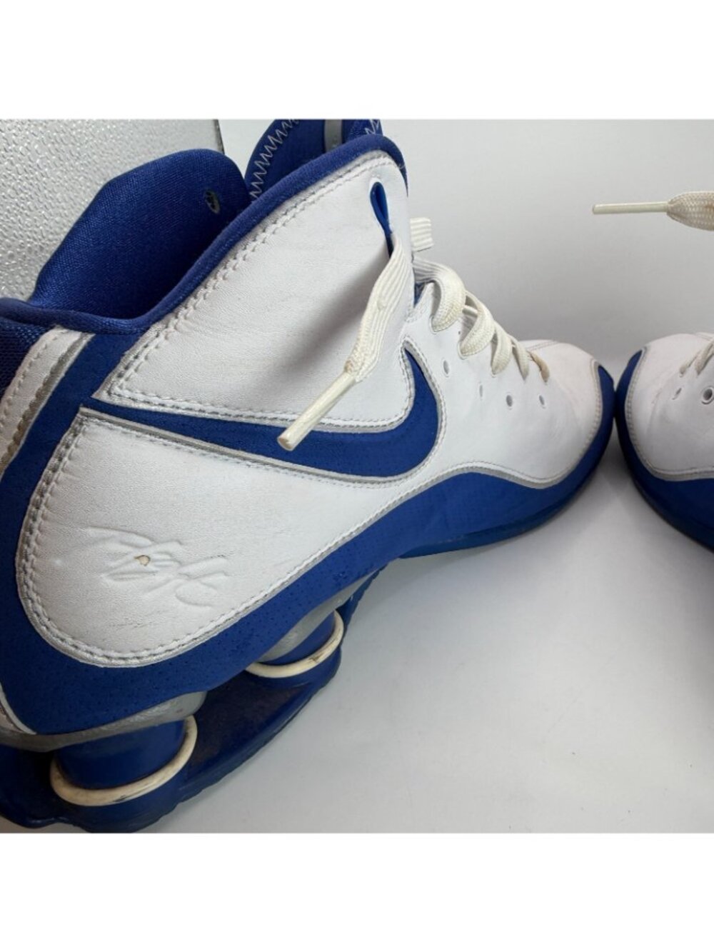 Nike Flight Shox Elite Slam Shoes Mens Size 11 Blue White Basketball 324826-141 - Picture 10 of 14